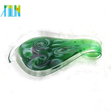 Newest green leaf glass murano glass lampwork pendant